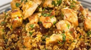 Пилешкo със стафиди и кускус