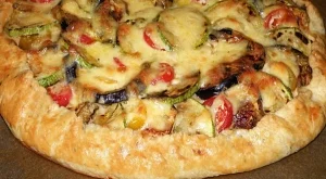 Галет с патладжани, тиквички и чери домати 