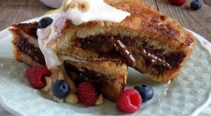 Пържени филийки с пълнеж от шоколад 