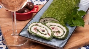 Спаначено руло с крема сирене