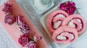 Розово руло с маскарпоне 