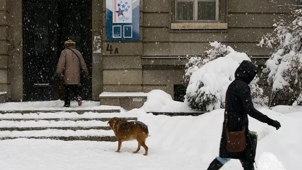 зимен залез