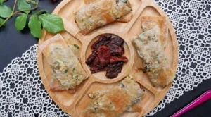 Пълнозърнеста баница с тофу и сушени домати