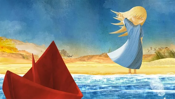 Малкият червен хартиен кораб