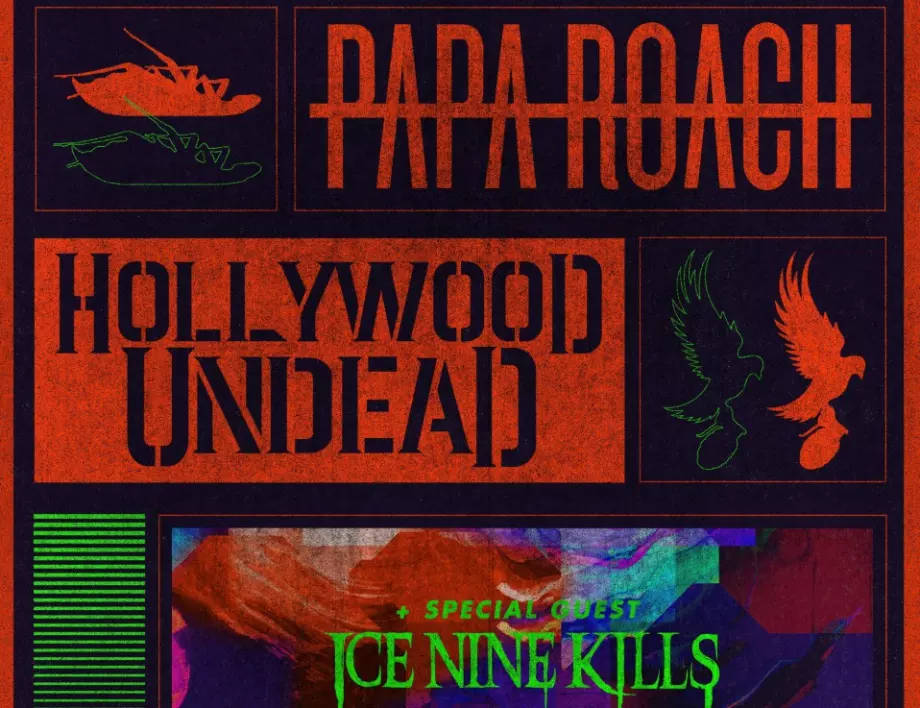 Ice Nine Kills ще са специални гости на концерта на Papa Roach и Hollywood Undead в София!