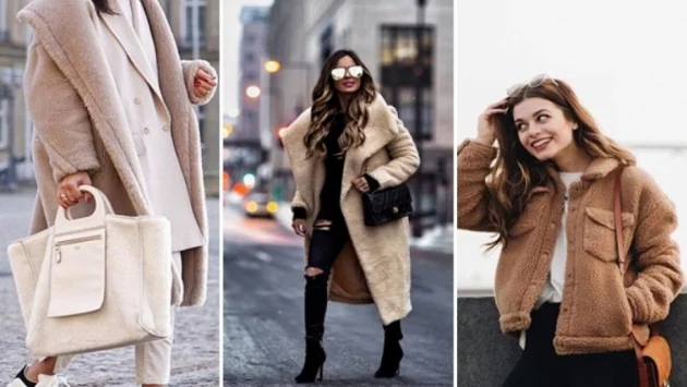 Тенденциите на зима 2019/2020: Пухкаво палто "teddy bear"