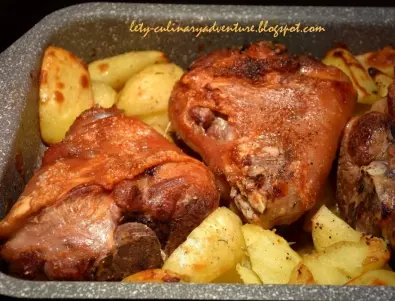 Свински джолан с картофи 