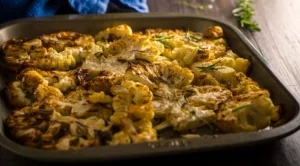 Печен карфиол с чесън