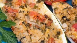 Пълнени тиквички със зеленчуци