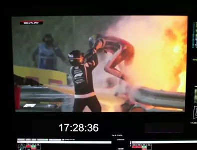 ВИДЕО: Зловеща катастрофа във Формула 1, кола се възпламени