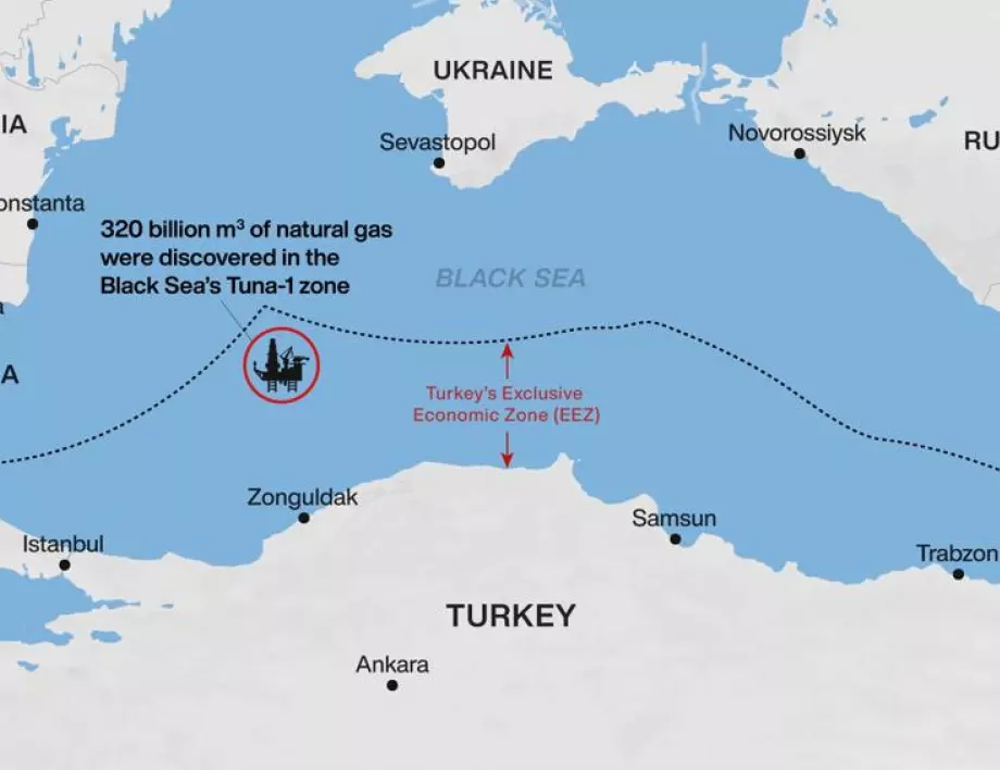 Турция вади газ от Черно море, поставя го 280-тонен резервоар 