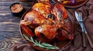 Печено пиле с бира