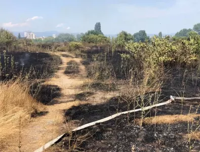 Сухи треви горяха на Околовръстния път на София  