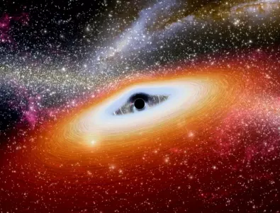 Черна дупка отвъд Млечния път разтегля звезда в елипса