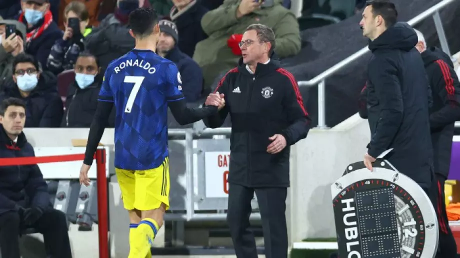 Ралф Рангник си позволи да замени Кристиано Роналдо, CR7 се ядоса (ВИДЕО)
