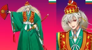 Българският флаг, изобразен като самурай