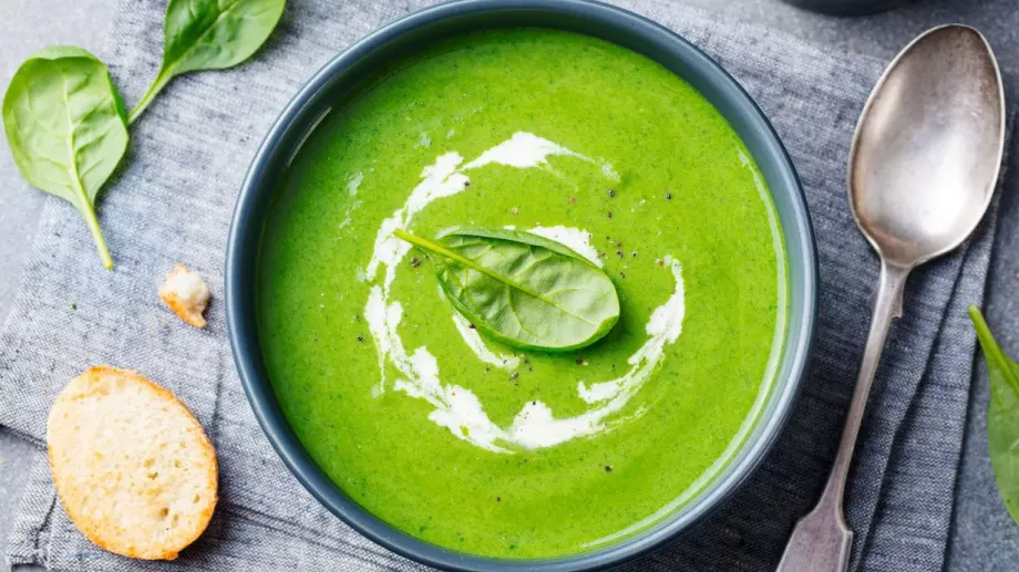 Пролетна крем супа от спанак