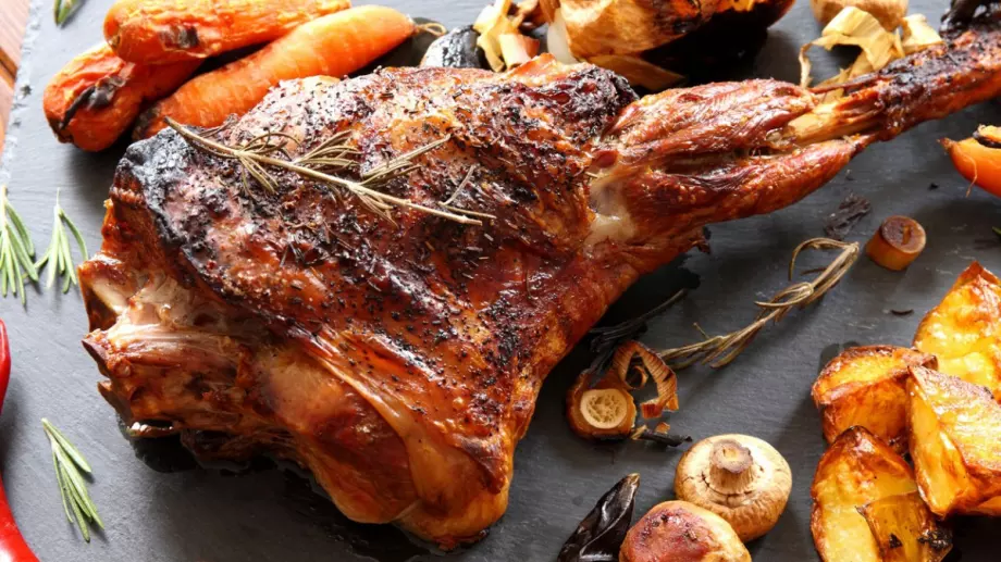 Агнешки ребра със зеленчуци