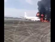 Самолет се запали преди излитане в Китай, по чудо няма жертви (ВИДЕО)