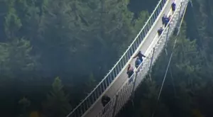 Откриха най-дългия висящ пешеходен мост в света (ВИДЕО)