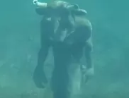 Гигантска статуя на Минотавъра се крие в езеро в Патагония (ВИДЕО)