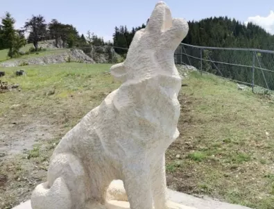 Двутонен каменен вълк е най-новата атракция на 
