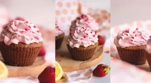 Мъфини "ягодова лимонада"