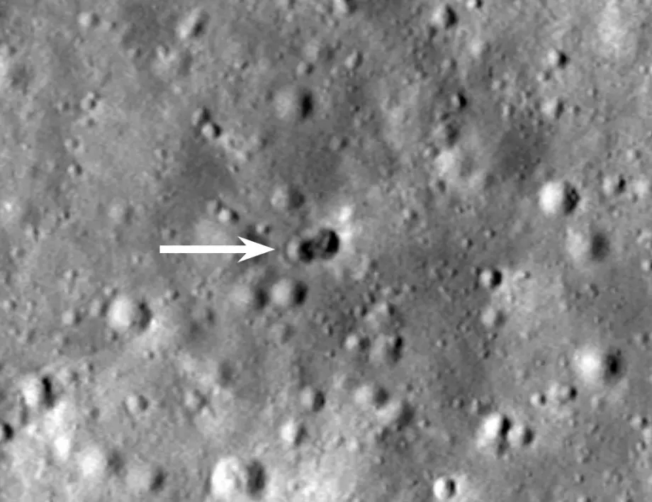 Ракетата, която се разби в Луната през март, е образувала двоен кратер