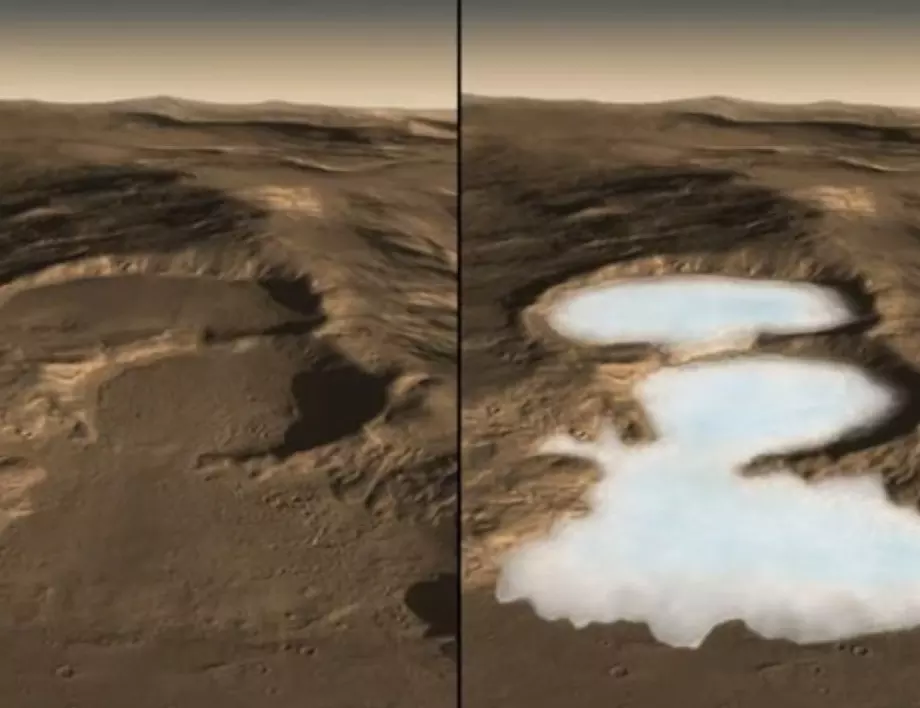 Някога на Марс имало ледници, но гравитацията ги направила най-странното нещо, което познаваме