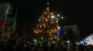 Най-голямото коледно дърво в Европа грейна в Димитровград 