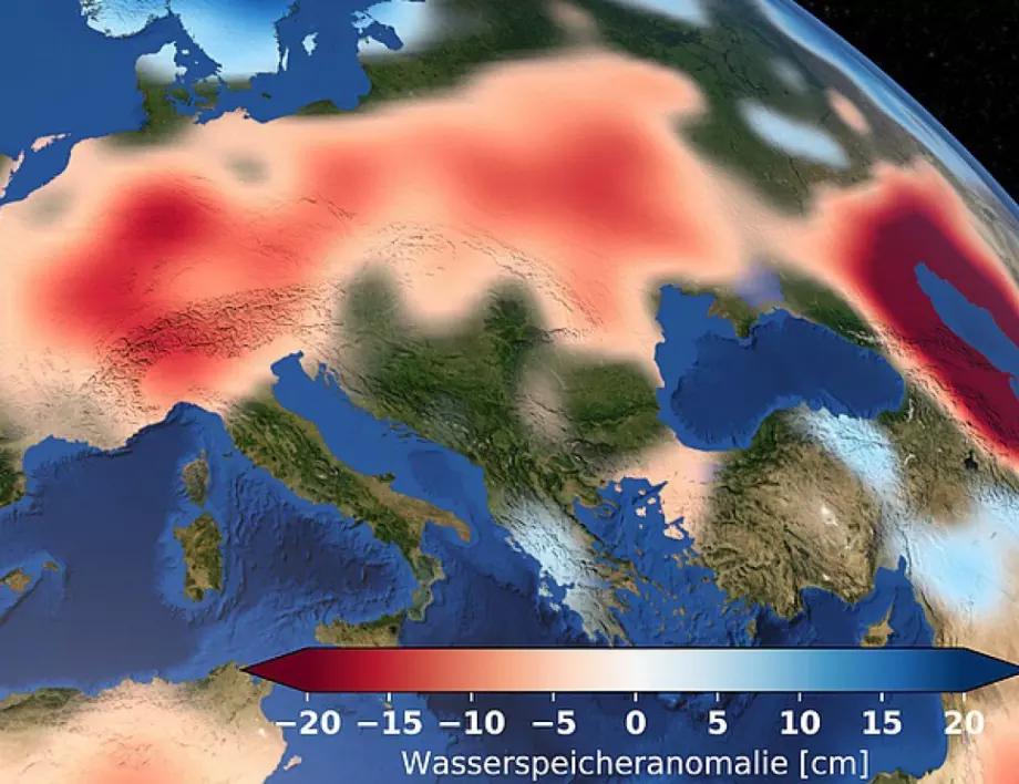 Сателитни данни показват продължителна суша в Европа