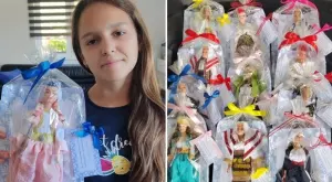 11-годишната Есма Глива от Сараево преоблича кукли Барби с балкански носии (ВИДЕО)