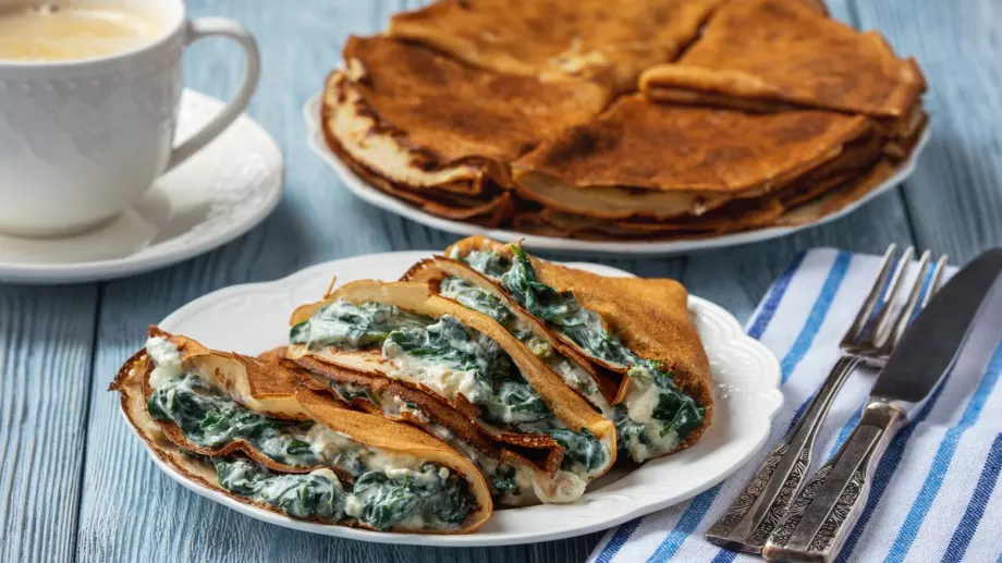 Супер вкусни и полезни: Палачинки с кейл и рикота