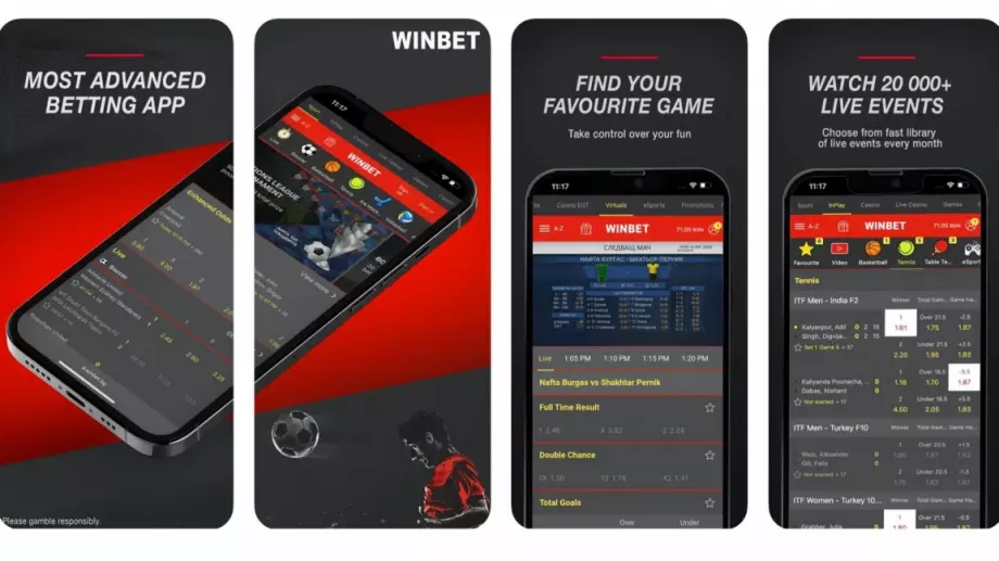 Winbet в топ 10 в категория “Забавление” в App Store