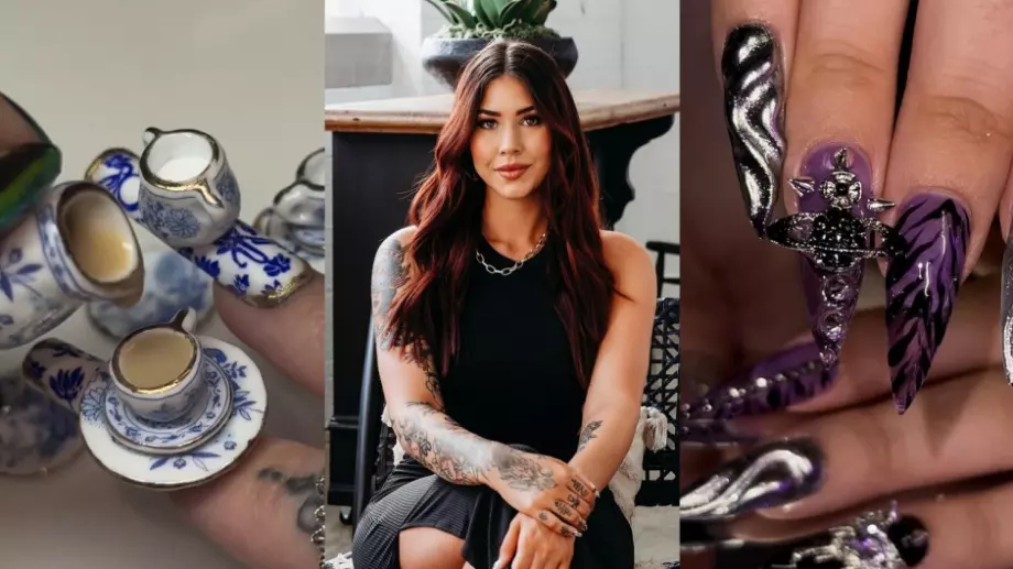 Жена прави впечатляващ арт маникюр (ВИДЕО + СНИМКИ)