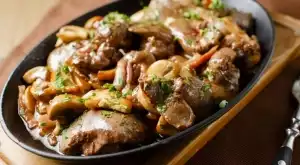 Голяма вкусотия: Пържен черен дроб с гъби