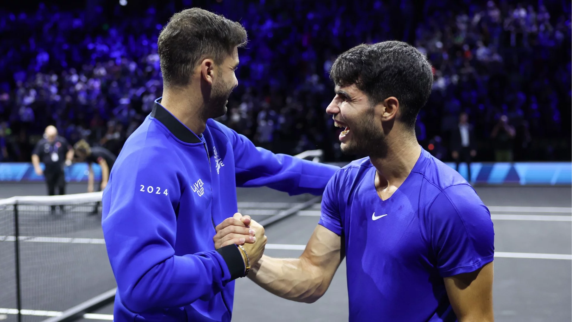 Зверев и Алкарас "притесниха" Гришо след триумфа на Laver Cup (ВИДЕО)