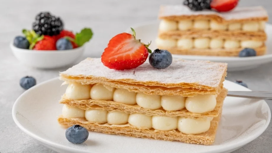 Хрупкав и нежен десерт: Милфьой