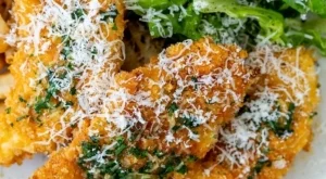 Печени пилешки хапки с чесново масло и пармезан