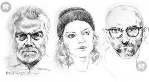 Графични портрети на популярни актьори в изложба за Деня на българското кино