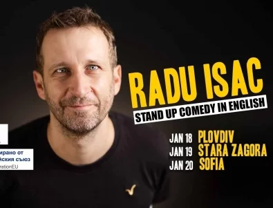 Културен обмен на родната сцена чрез силата на смеха – Комикът Раду Исак проведе поредица от стендъп шоута в България